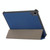 For iPad mini 6 3-folding Skin Texture Horizontal Flip TPU + PU Tablet Leather Case with Holder(Navy Blue)