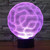 Brain Style 3D Touch Switch Control LED Light , 7 Color Discoloration Creative Visual Stereo Lamp Desk Lamp Night Light