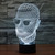 Man with Glasses Style 3D Touch Switch Control LED Light , 7 Color Discoloration Creative Visual Stereo Lamp Desk Lamp Night Light, Product Size: 23.6 x 14.0 x 8.7 cm