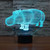 Rhino Style 3D Touch Switch Control LED Light , 7 Color Discoloration Creative Visual Stereo Lamp Desk Lamp Night Light