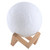 15cm Touch Control 3D Print Moon Lamp, USB Charging 16-color Changing LED Energy-saving Night Light with Wooden Holder Base & Remote Control