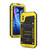 For iPhone XR Waterproof Dustproof Shockproof Zinc Alloy + Silicone Case (Yellow)