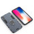 For iPhone XS Max PC + TPU Shockproof Protective Case with Magnetic Ring Holder (Navy Blue)