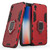 For iPhone XR PC + TPU Shockproof Protective Case with Magnetic Ring Holder (Red)