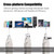 RQW-10X 3 in 1 USB 2.0 & 8 Pin & USB-C / Type-C 64GB Flash Drive, for iPhone & iPad & iPod & Most Android Smartphones & PC Computer