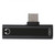 2 in 1 USB-C / Type-C Male to USB-C / Type-C Female 3.5mm Jack Charging Listening Adapter(Black)