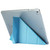 For iPad 9.7 (2018) & iPad 9.7 (2017) & iPad Air Silk Texture Horizontal Deformation Flip Leather Case with Three-folding Holder(Blue)