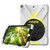 For iPad 9.7 (2018) & iPad 9.7 (2017) 360 Degree Rotation PC + Silicone Protective Case with Holder & Hand-strap(White)