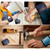 1680D Oxford Cloth Pocket Magnetic Wristband Storage Pockets Tool(Blue)