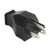 US Plug Male AC Wall Universal Travel Power Socket Plug Adaptor(Black)