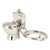 Classic 3D Keychain Mini Toilet Key Ring Chain Bathroom Cute Creative Gift trinket Car Styling Decoration