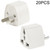 20 PCS Plug Adapter, Travel Power Adaptor with AU Socket Plug