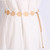 Women Metal Waist Chain Openwork Circle Decoration Waist-chain Lady Dress Belt, Length: 105cm(Gold)
