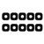 For Galaxy J7 Prime / G610 10pcs Back Camera Lens(Black)