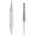 White Wire Body 3.5mm In-Ear Earphone with Line Control & Mic(Silver)