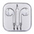 White Wire Body 3.5mm In-Ear Earphone with Line Control & Mic(Silver)