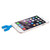 3.5mm Stereo Male to 3.5mm Headphone & Mic Female Splitter Adapter(Blue)