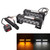 2 PCS  6 inch 6 LED 2 x 18W Car Flash Warning Light Yellow Change White Waterproof Emergency Light, DC 12V