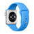For Apple Watch Series 9&8&7 41mm / SE 3&SE 2&6&SE&5&4 40mm / 3&2&1 38mm High-performance Ordinary & Longer Rubber Sport Watch Band with Pin-and-tuck Closure(Blue)