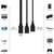 USB 2.0 Male to 2 Dual USB Female Jack Adapter Cable for Computer / Laptop, Length: About 30cm(Black)