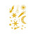 10 PCS Hot Stamping Waterproof Music Festival Face Tattoo Sticker(VS-007)