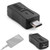USB 2.0 Micro USB Male to Female Adapter for Galaxy S IV / i9500 / S III / i9300(Black)