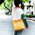 Shoulder Messenger Bag Women Handle Canvas Bag(Brown)