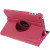 360 Degree Rotation Leather Case with Holder for iPad mini 1 / 2 / 3 (Magenta)