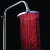 Round Temperature Sensor 3-Color (Blue / Pink / Red) LED Shower Head(Silver)