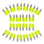 100 PCS Auto Mini Blade Fuse, DC 12V 20A(Yellow)