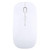 2.4GHz Wireless Ultra-thin Laser Optical Mouse with USB Mini Receiver, Plug and Play(White)