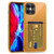 For iPhone 12 mini TPU Transparent Protective Case with Card Slots (Yellow)