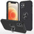 For iPhone 12 mini Magnetic Ring Kickstand Shockproof Phone Case (Black)