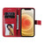 For iPhone 12 / 12 Pro 7-petal Flowers Embossing Pattern Horizontal Flip PU Leather Case with Holder & Card Slots & Wallet & Photo Frame(Red)