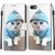 For iPhone SE 2022 / SE 2020 / 8 / 7 Voltage Colored Drawing Magnetic Clasp Horizontal Flip PU Leather Case with Holder & Card Slots(C15 Blue Sweater White Cat)