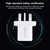 20WACB 20W QC3.0 + PD Quick Charger, Plug Specification:EU Plug(White)