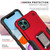 For iPhone 12 Pro Ring Holder Non-slip Armor Phone Case(Rose Gold)