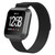 For Fitbit Versa Milanese  Watch Band, Size:L(Black)