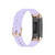 For Fitbit Charge 4 / Charge 3 / Charge 3 SE Stainless Steel Head Grain Nylon Denim Replacement Strap Watchband(Light Purple)