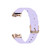For Fitbit Charge 4 / Charge 3 / Charge 3 SE Stainless Steel Head Grain Nylon Denim Replacement Strap Watchband(Light Purple)