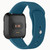 For Fitbit Versa 2 / Fitbit Versa / Fitbit Versa Lite Solid Color Silicone Watch Band, Size:L(Rock cyan)
