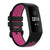 For Fitbit Charge 4 / Charge 3 / Charge 3 SE Watch Button Two Colors Silicone Replacement Strap Watchband(Black Rose Red)