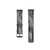 For Fitbit Charge 4 / Charge 3 / Charge 3 SE Stainless Steel Head Grain Nylon Denim Replacement Strap Watchband(Gray Stripe)