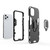 For iPhone 12 / 12 Pro Shockproof PC + TPU Protective Case with Magnetic Ring Holder(Navy Blue)