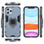 For iPhone 12 / 12 Pro Shockproof PC + TPU Protective Case with Magnetic Ring Holder(Navy Blue)