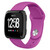For Fitbit Versa 2 / Fitbit Versa / Fitbit Versa Lite Solid Color Silicone Watch Band, Size:S(Dazzling Purple)