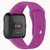 For Fitbit Versa 2 / Fitbit Versa / Fitbit Versa Lite Solid Color Silicone Watch Band, Size:S(Dazzling Purple)