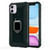 For iPhone 12 mini Carbon Fiber Protective Case with 360 Degree Rotating Ring Holder(Green)