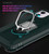 For iPhone 12 mini Carbon Fiber Protective Case with 360 Degree Rotating Ring Holder(Green)