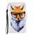 For iPhone 12 / 12 Pro 3D Colored Drawing Horizontal Flip PU Leather Case with Holder & Card Slots & Wallet(Fox)